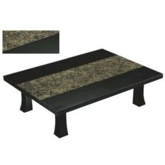 和風テーブル 座卓 1-906-8 長手座卓 うぐいす和紙/黒塗分/業務用/新品