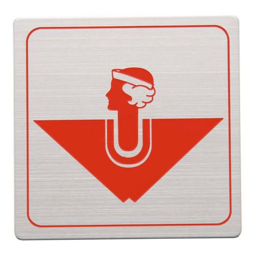 ステンレス サイン FS893-30 逆三女