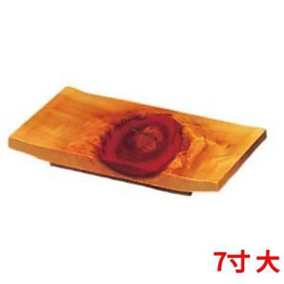 ひのき 紅節 盛皿 7寸 大 210×150×H30