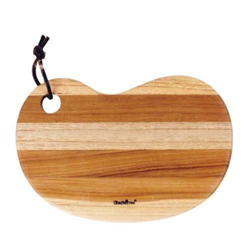 【チーク サービングボード ビーンシェイプ CU-070】 幅210×奥行142×高さ10(mm)【グループA】