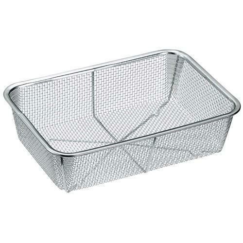 18-8 特角深型 ザル 6号 300×205