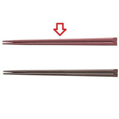 箸 21cm天削箸ローズブラウン