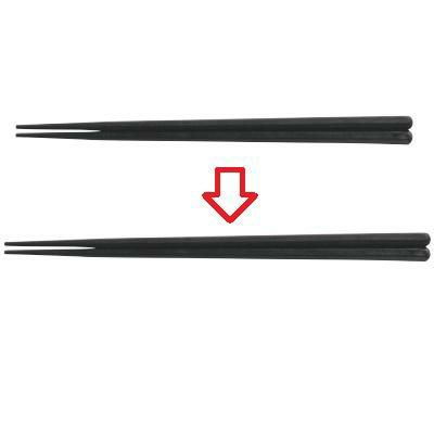 箸  22．7CM六角箸ブラック ブラック    幅9 奥行8 長さ:227