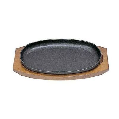 SN 鉄 ステーキ皿 小判型D 30cm