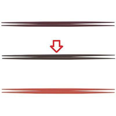 箸 24cm利久箸モカ モカ