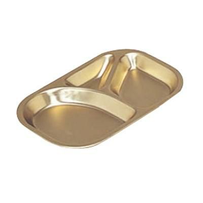 アルマイト食器 ランチ皿 ランチ皿長方型(3食) 115