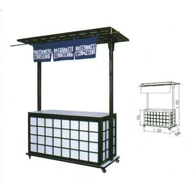 組立式屋台 格子屋台 11-457-4 幅1320×奥行580×高さ1750mm