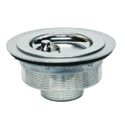 業務用共栓 ステンレス製 ゴム巻蓋中カゴ付 G1-1/2ネジ TO-170A-G Φ114.5×H57.5mm