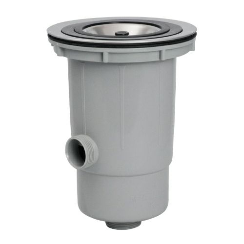 深型排水トラップ G1-1/2ネジ オーバーフロー付 ステンカゴ仕様  TO-195 Φ186×H258.6mm