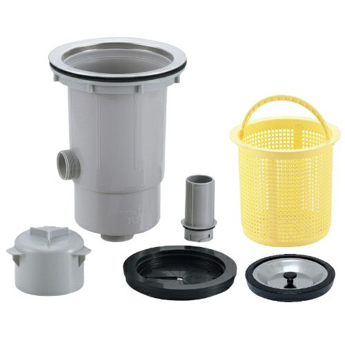 深型排水トラップ G1-1/2ネジ オーバーフロー付 樹脂カゴ仕様  TO-195WP Φ186×H258.6mm