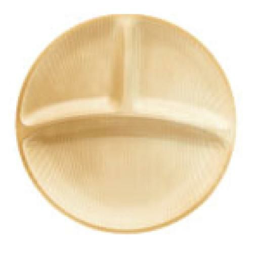 メラミン食器 ウォールナ 3ツ仕切プレート 25cm WD-15-NA ナチュラル /ビュッフェ取皿