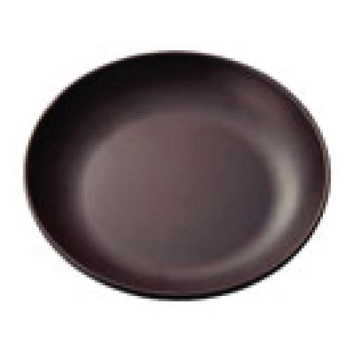 メラミン食器 ウォールナ プレート 21cm WD-10-DBR ダークブラウン /ビュッフェ取皿