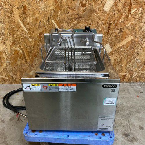 中古】電気フライヤー タニコー TCFL-3345EP 幅330×奥行450×高さ250 
