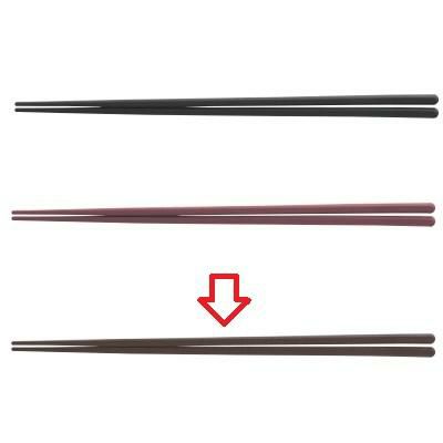 箸 30.9cm六角箸モカ モカ