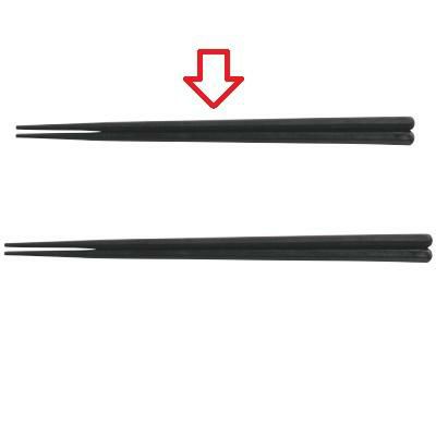箸 21cm六角箸ブラック ブラック