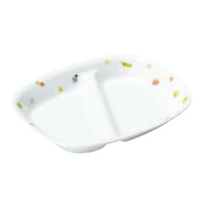 リ・おぎそ 子ども食器シリーズ 角仕切皿 21cm 1916-1230