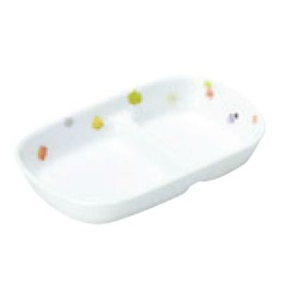 リ・おぎそ 子ども食器シリーズ 角仕切皿 17cm 2065-1230