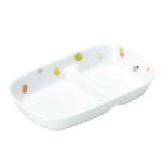 リ・おぎそ 子ども食器シリーズ 角仕切皿 17cm 2065-1230