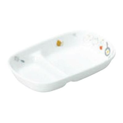 リ・おぎそ 子ども食器シリーズ 角仕切皿 17cm 2065-1240