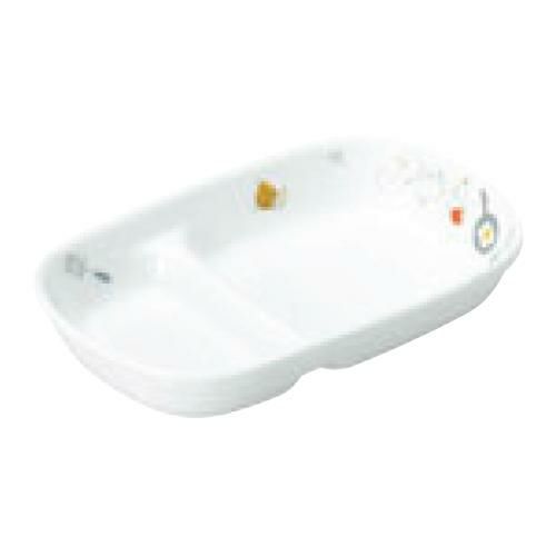 リ・おぎそ 子ども食器シリーズ 角仕切皿 17cm 2065-1240