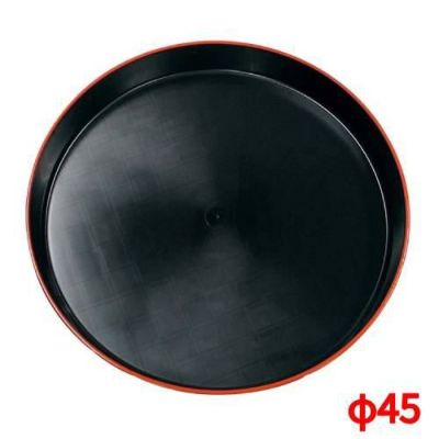 市松 プラ容器 黒赤フチ 45(5枚入)本体