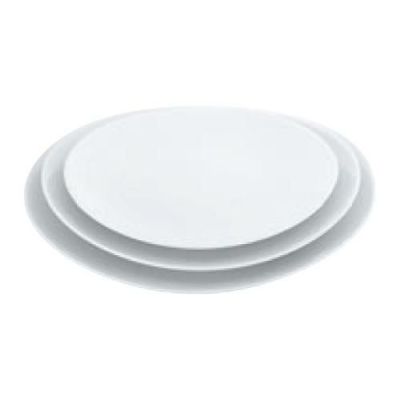 【磁器 中華・洋食兼用食器 白楕円皿 21cm】 幅211×奥行188×高さ25(mm)【グループA】
