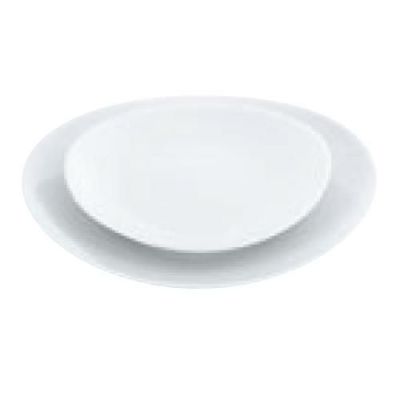 磁器 中華・洋食兼用食器 白楕円皿 17cm