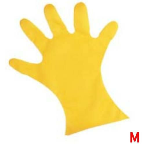 カラーマイジャストグローブ #28 化粧箱(5本絞り)200枚入 イエロー M 27μ