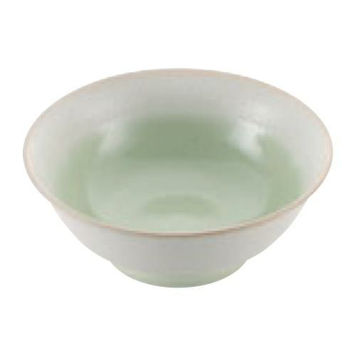 【磁器 中華食器 釉彩若草 高台丼 6.8寸】 高さ85(mm)【グループA】
