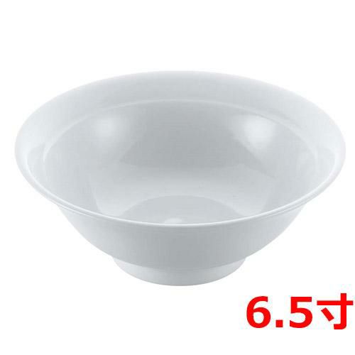 磁器 中華食器 白リム 高台丼 6.5寸