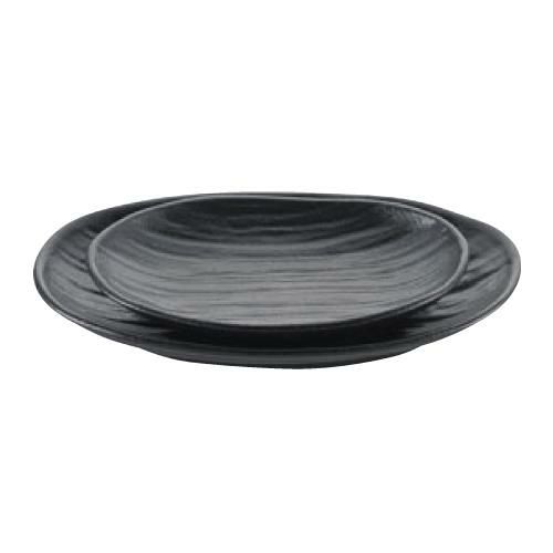 【天目砂鉄 楕円皿 6寸】 幅185×奥行116×高さ31(mm)【グループA】