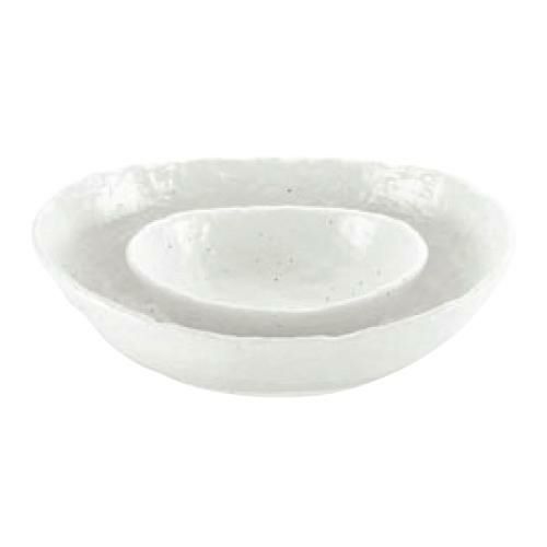 モダンホワイト 楕円鉢 大