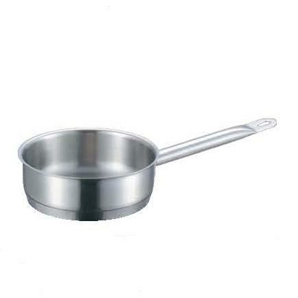 片手鍋 浅型 IH 18-8 蓋無 プロシェフ 18cm