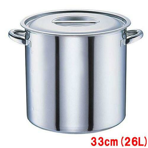 電磁モリブデン寸胴鍋 目盛付 33cm