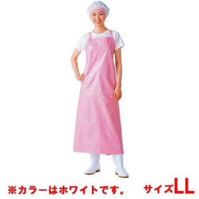 マイティクロス エプロン 胸当 E-1001-0 ホワイト LL
