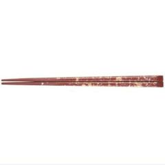 塗箸 天削塗箸朱金銀箔刷22.5cm