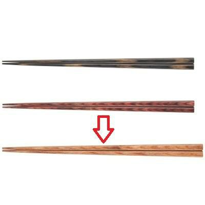 箸 23.5cm細箸 (胴張) 木肌 幅7 奥行7 長さ:235