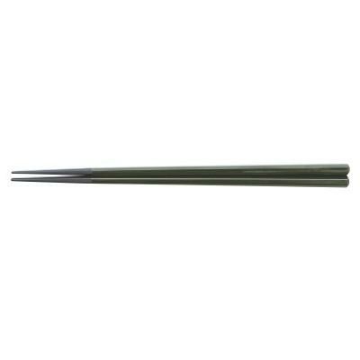 塗箸 六角塗箸グリーン塗 22.7cm  グリーン