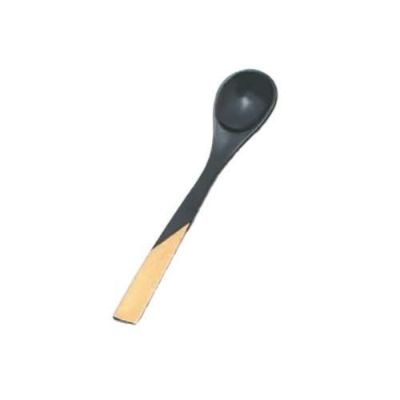 スプーン 新茶碗蒸しスプーン 黒に柄金