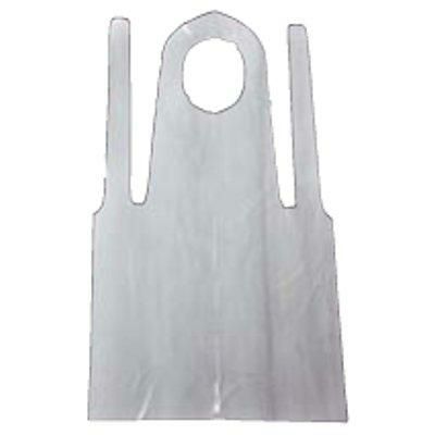 使い捨て エプロン 胸当付(100枚入)R94110 PE製