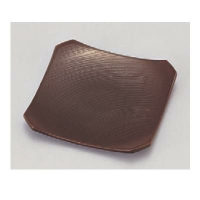 銘々皿 隅切銘々皿 溜木目