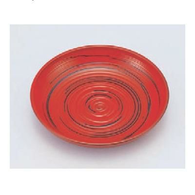 銘々皿 4.5寸木彫り丸皿 古代根来