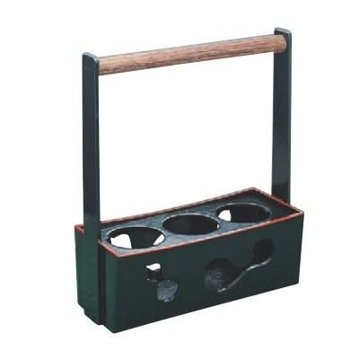 酒運び  3本用ビール運び グリーン天朱 木製ビール運び (3本入) グリーン