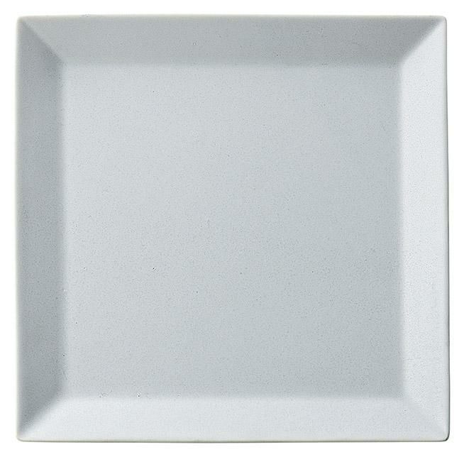 25cmスクエアプレート(パールグレー)キャレ