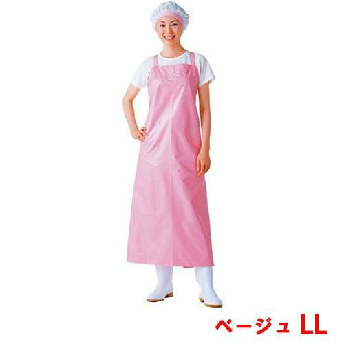 マイティクロス エプロン 胸当 E-1001-3 ベージュ LL