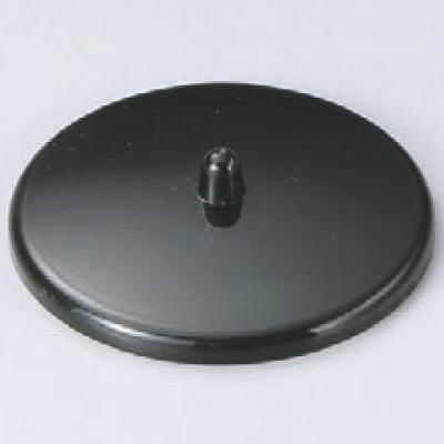 湯呑蓋  P.P湯呑蓋(つまみ付)黒2.8寸 直径:89、内径:82