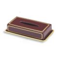 ティシュカバー (小)ティッシュボックスマロン天金(浅型)