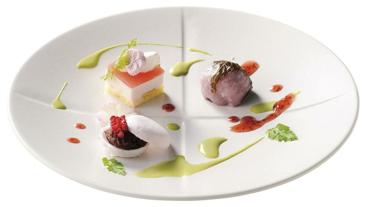 十字 27cmディナー(白菫)ディナープレートセレクション04