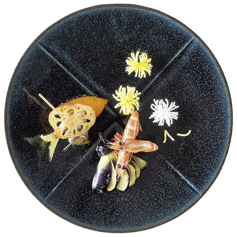 十字 27cmディナー(藍潤)ディナープレートセレクション04