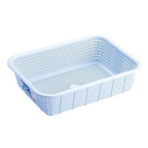 愛用カゴ 中 ブルー 405×305×105